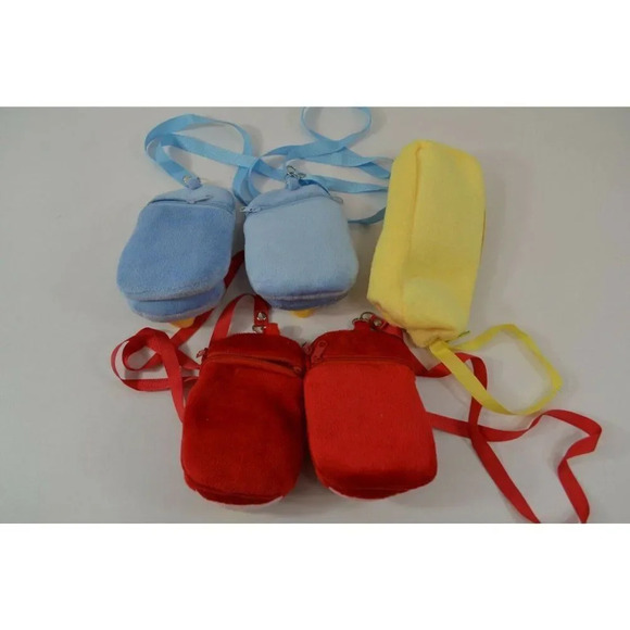 Angry Birds Plush Zipper Pouch Lot of 5 Miniature Carry  Bags Phone Case EX - Picture 5 of 9